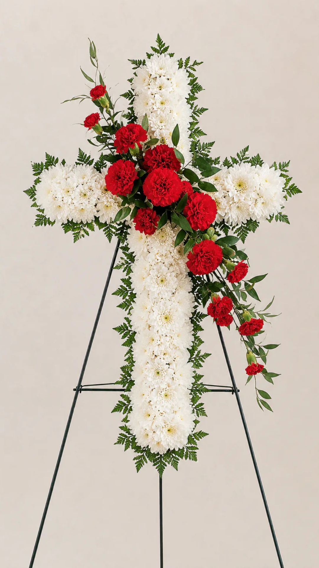 Crosses & Hearts Floral Tribute ($225)