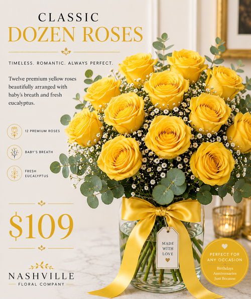 Classic Dozen Roses — ($109)